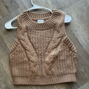 Beige Cable Knit Sweater top
